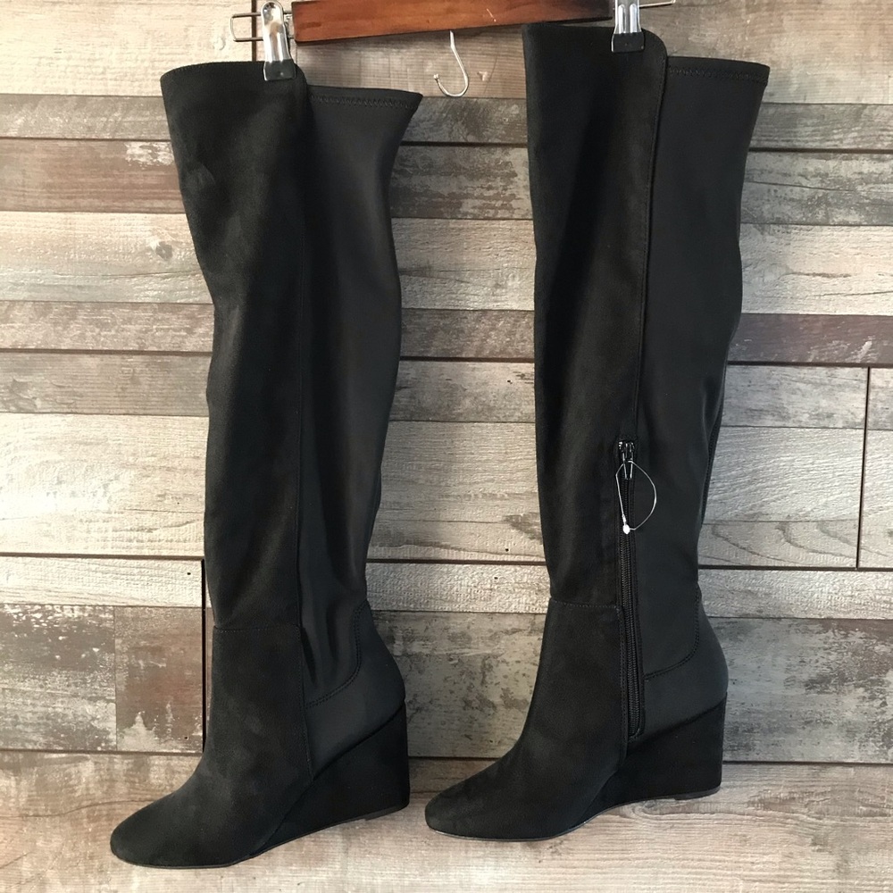 Zigisoho Heidi style black knee high boots